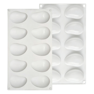 10 Cavity Mango Shaped Silicone Mold, Food Grade Nonstick Baking Tray