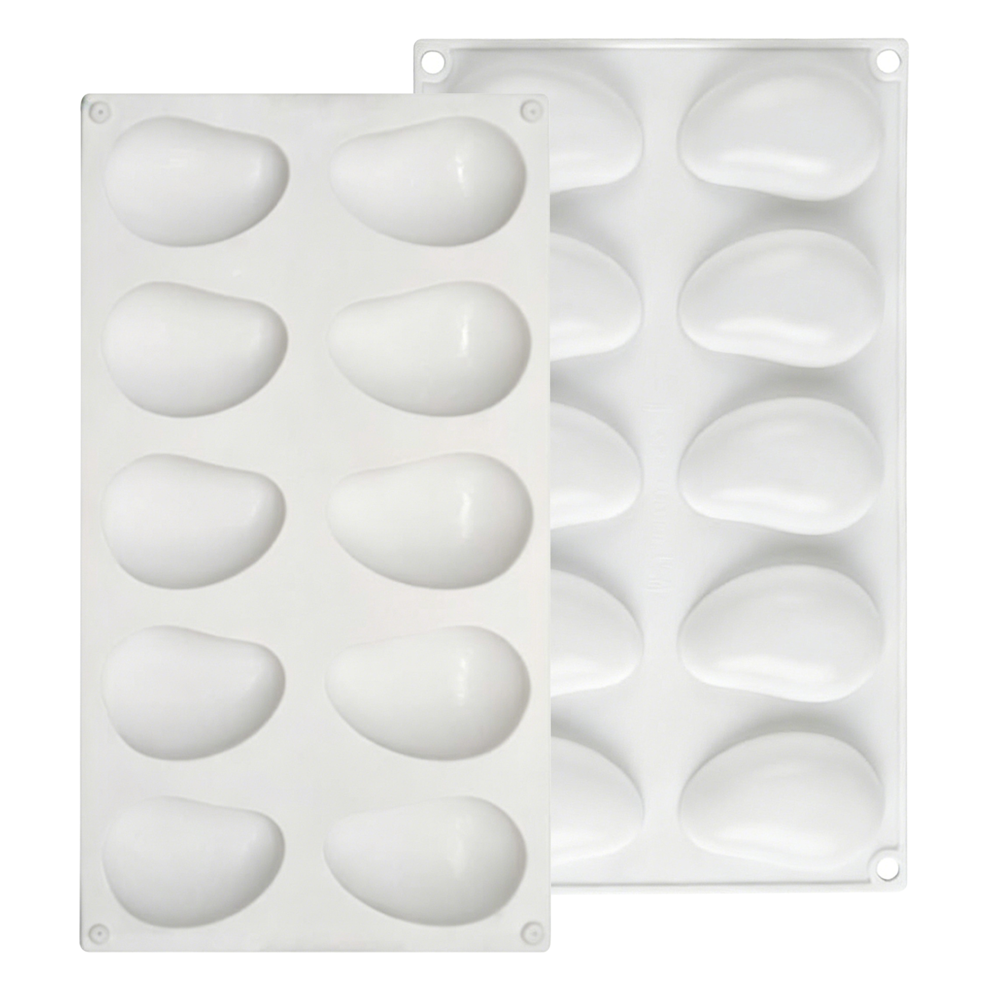 10 Cavity Mango Shaped Silicone Mold, Food Grade Nonstick Baking Tray