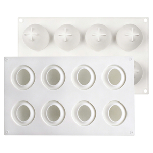8 Cavity 3D Strawberry Silicone Mold, Food Grade Nonstick Baking Tray