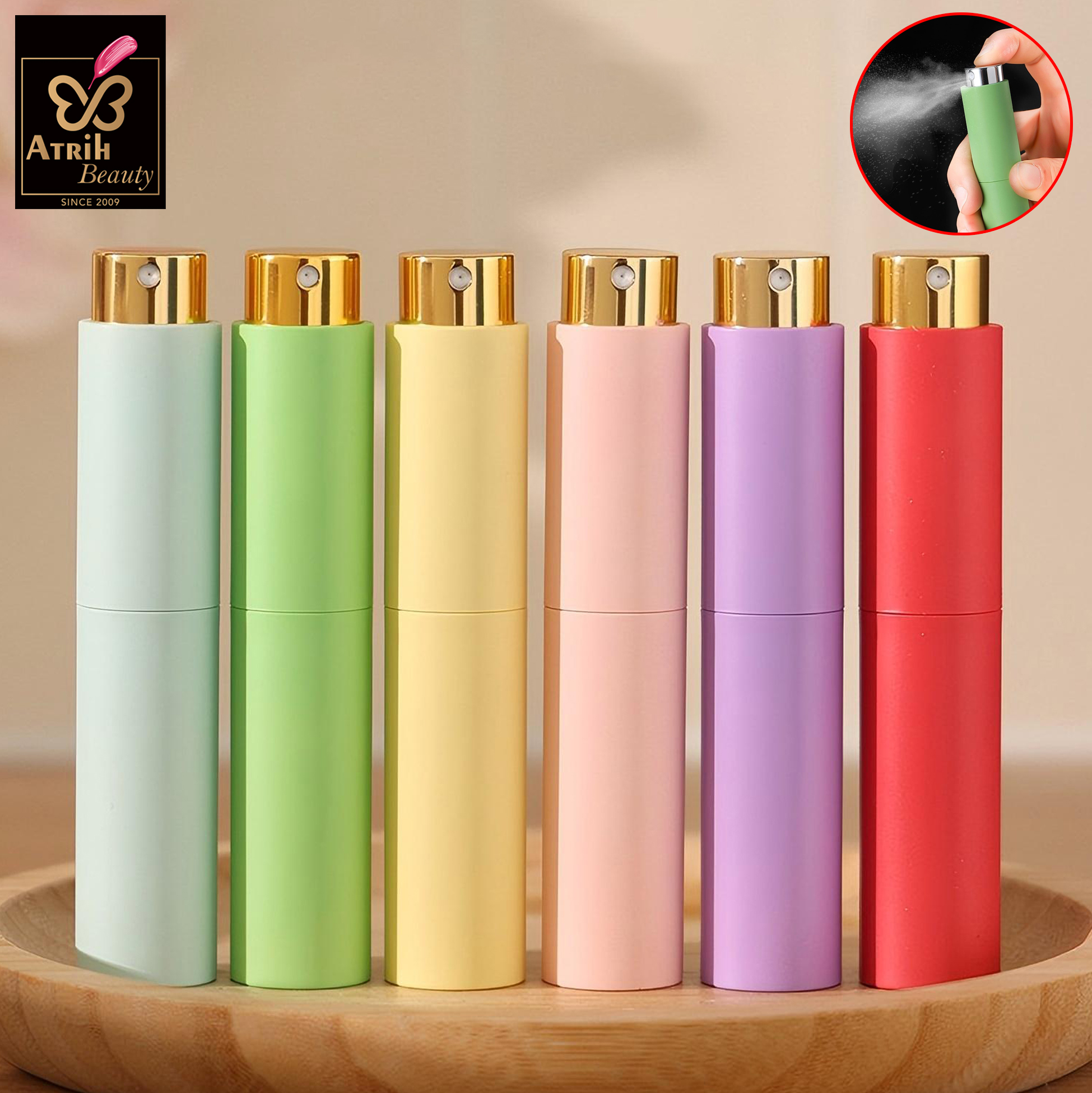 10ml Portable Perfume Atomizer with Gold Head