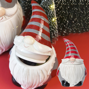 Christmas Themed Gnome Shaped Ceramic Kitchen Storage 