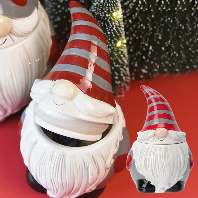Christmas Themed Gnome Shaped Ceramic Kitchen Storage 