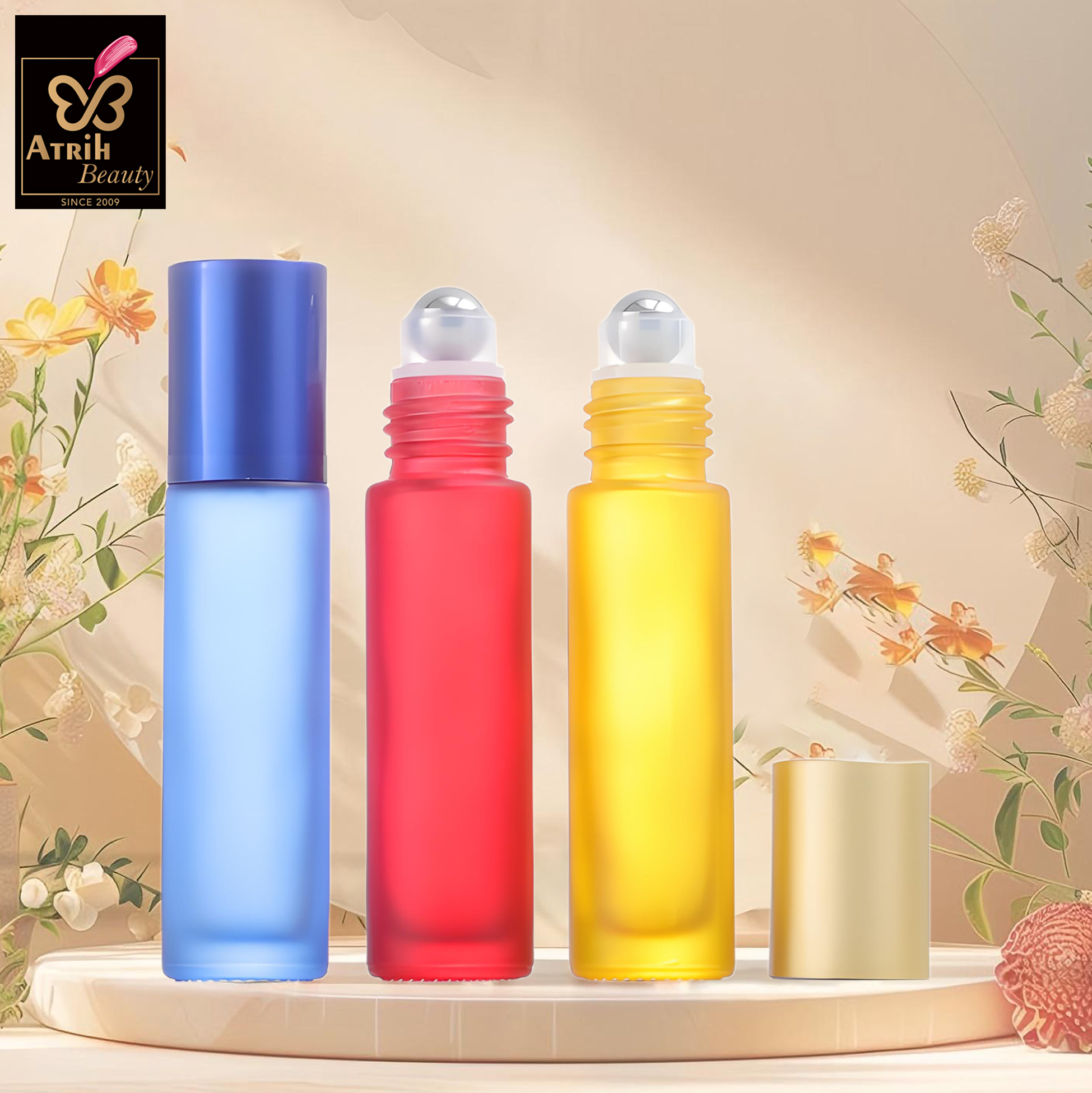 10ml Glass Roller Bottle with Gold Cap