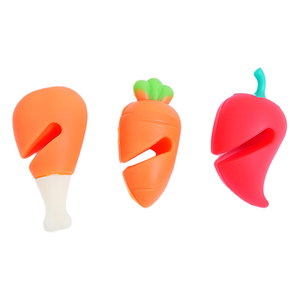 3 Pcs Cute Vegetable Shaped Silicone Pot Lid Holders