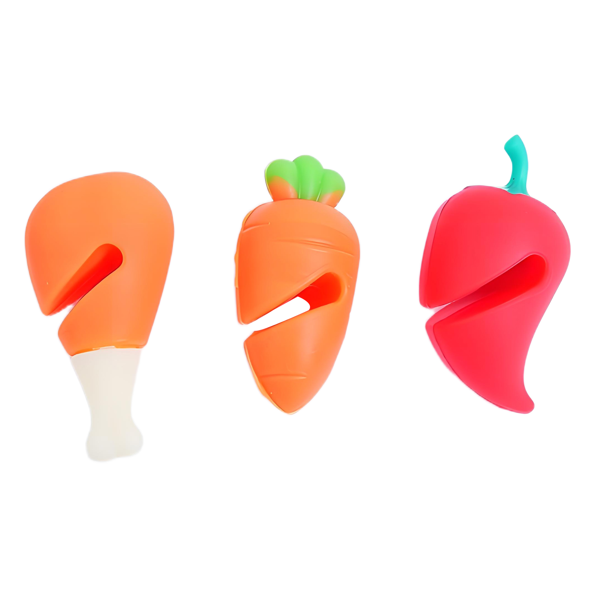 3 Pcs Cute Vegetable Shaped Silicone Pot Lid Holders