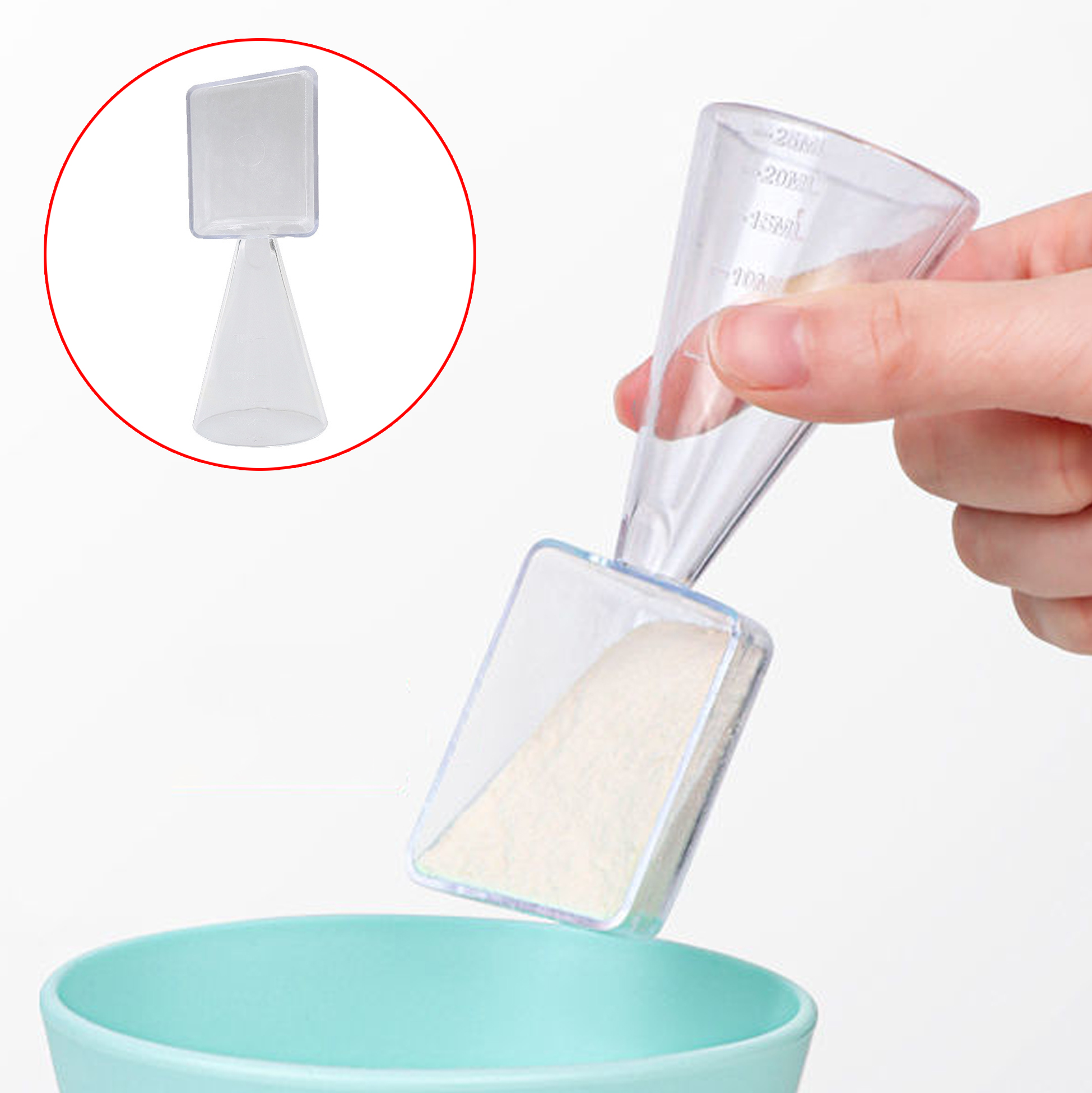 Transparent Silicone Liquid & Powder Measuring Spoon