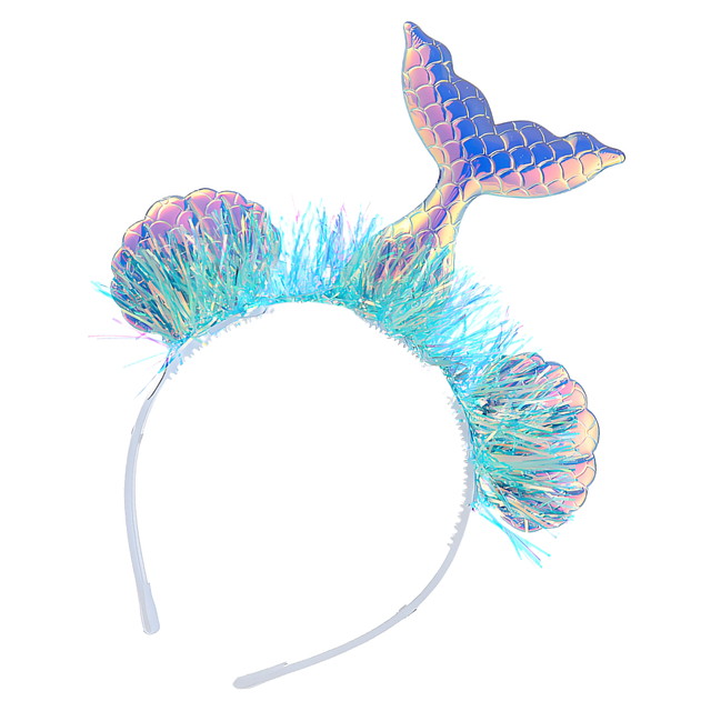 Mermaid Headband with Tail and Shells