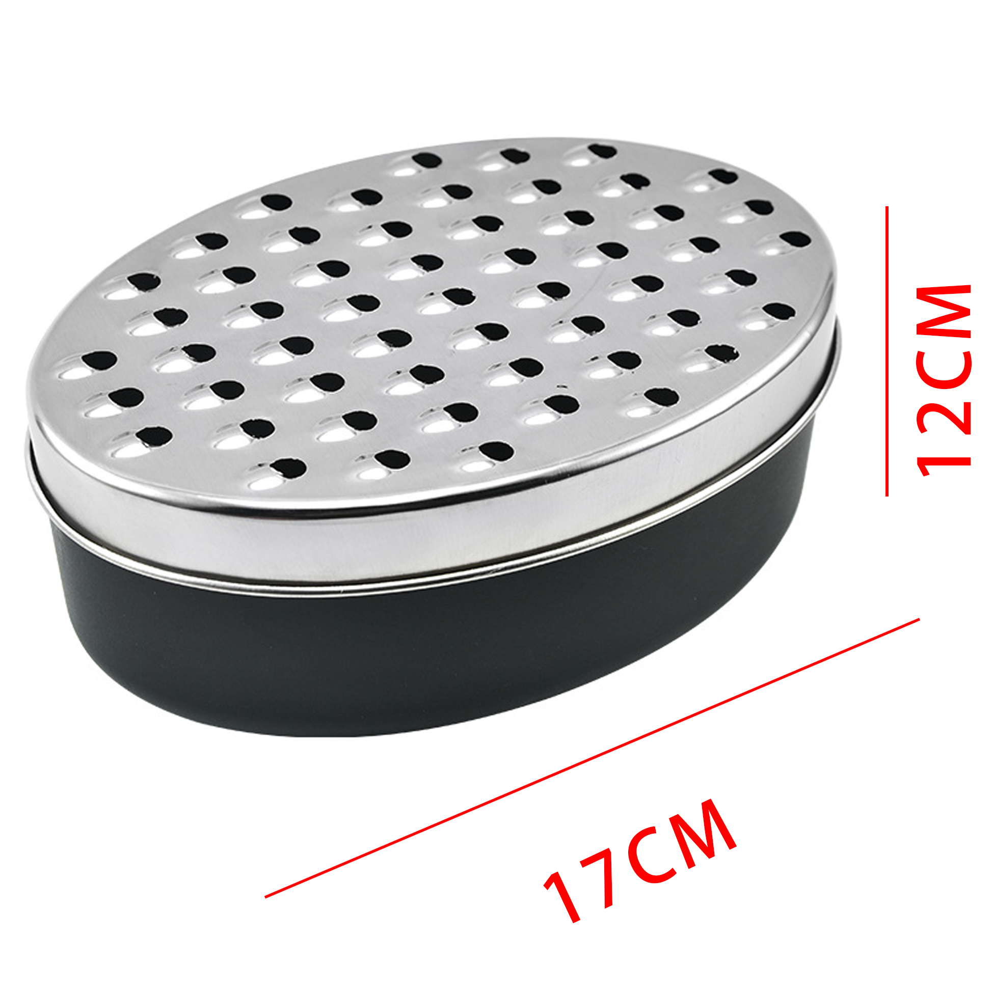 Stainless Steel Oval Vegetable Grater with Container