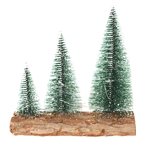 Set of Mini Artificial Snow Flocked Christmas Trees