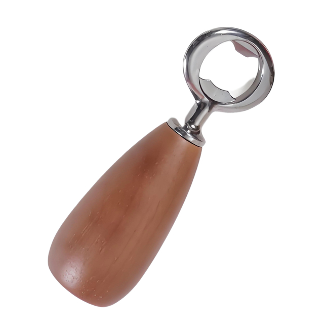 Rubber Wood Handled Bottle Opener