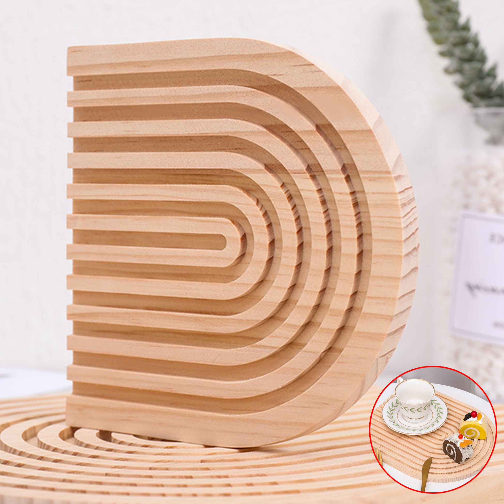 Wooden Arch Shaped Serving Board