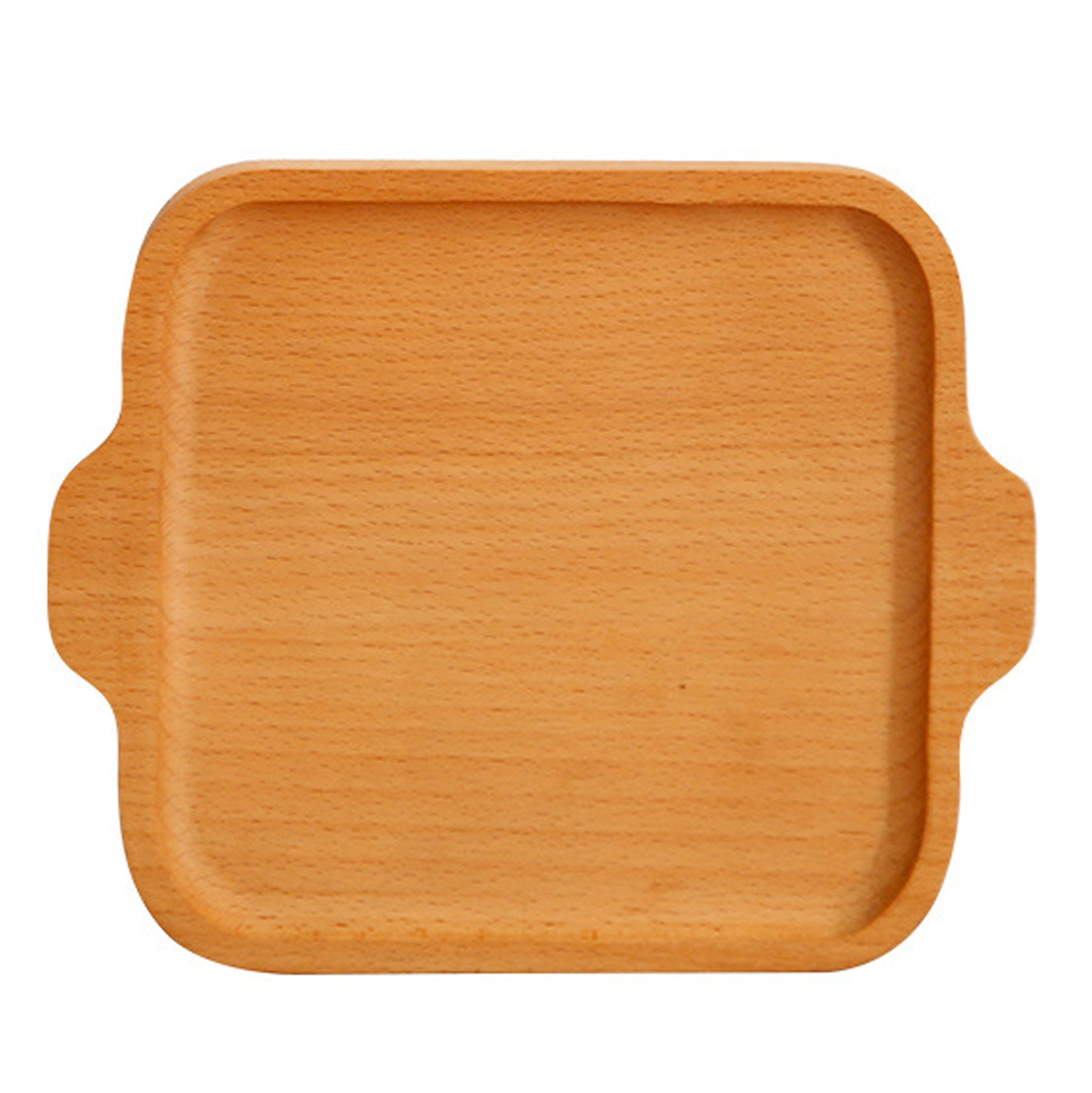 Square Wooden Serving Tray with Handles