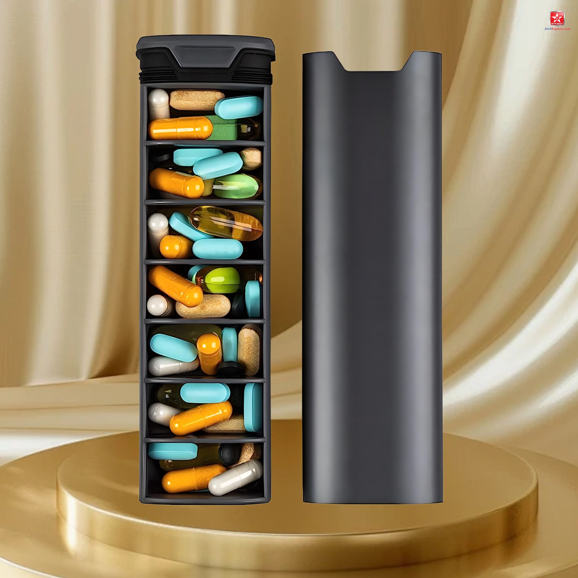 7 Layer Portable Pill Organizer