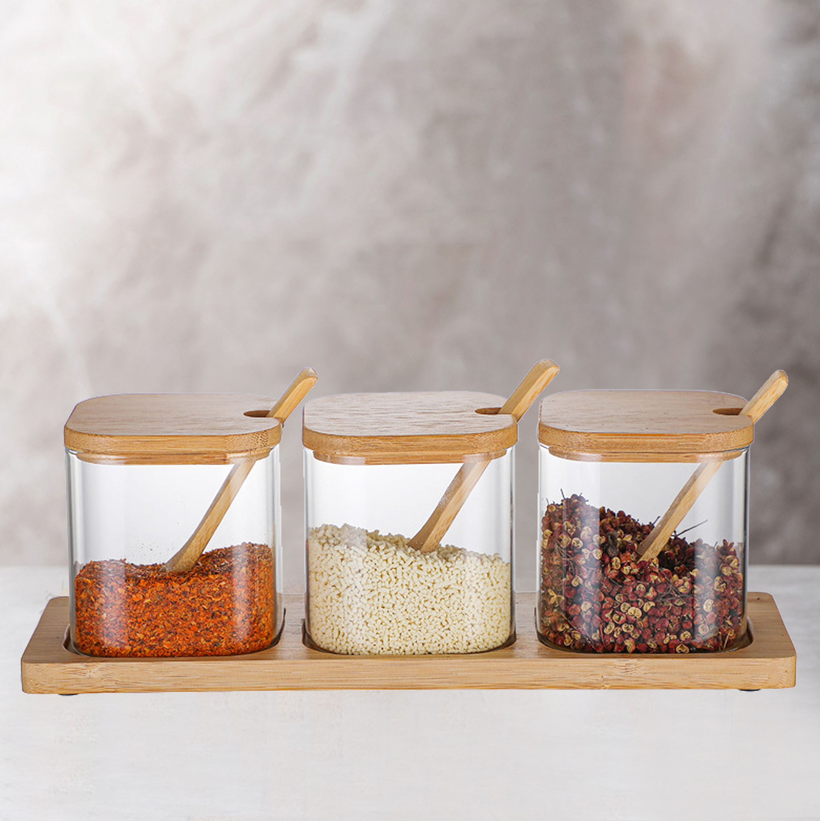 Kitchen 3-Piece Seasoning Containers
