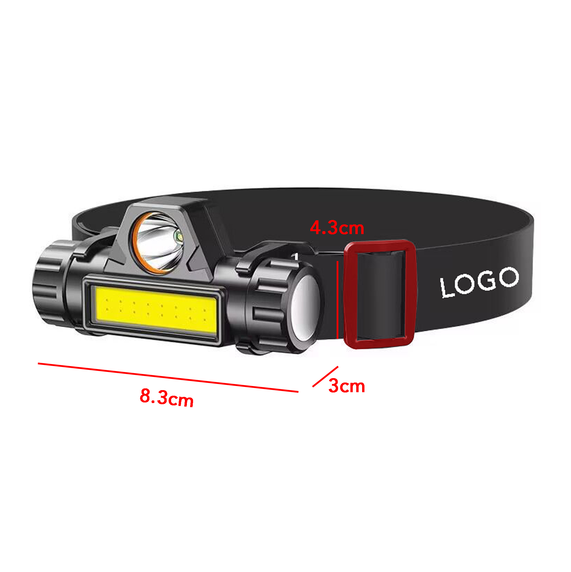 Multi-Function LED Headlamp Rechargeable Head-Mounted Flashlight