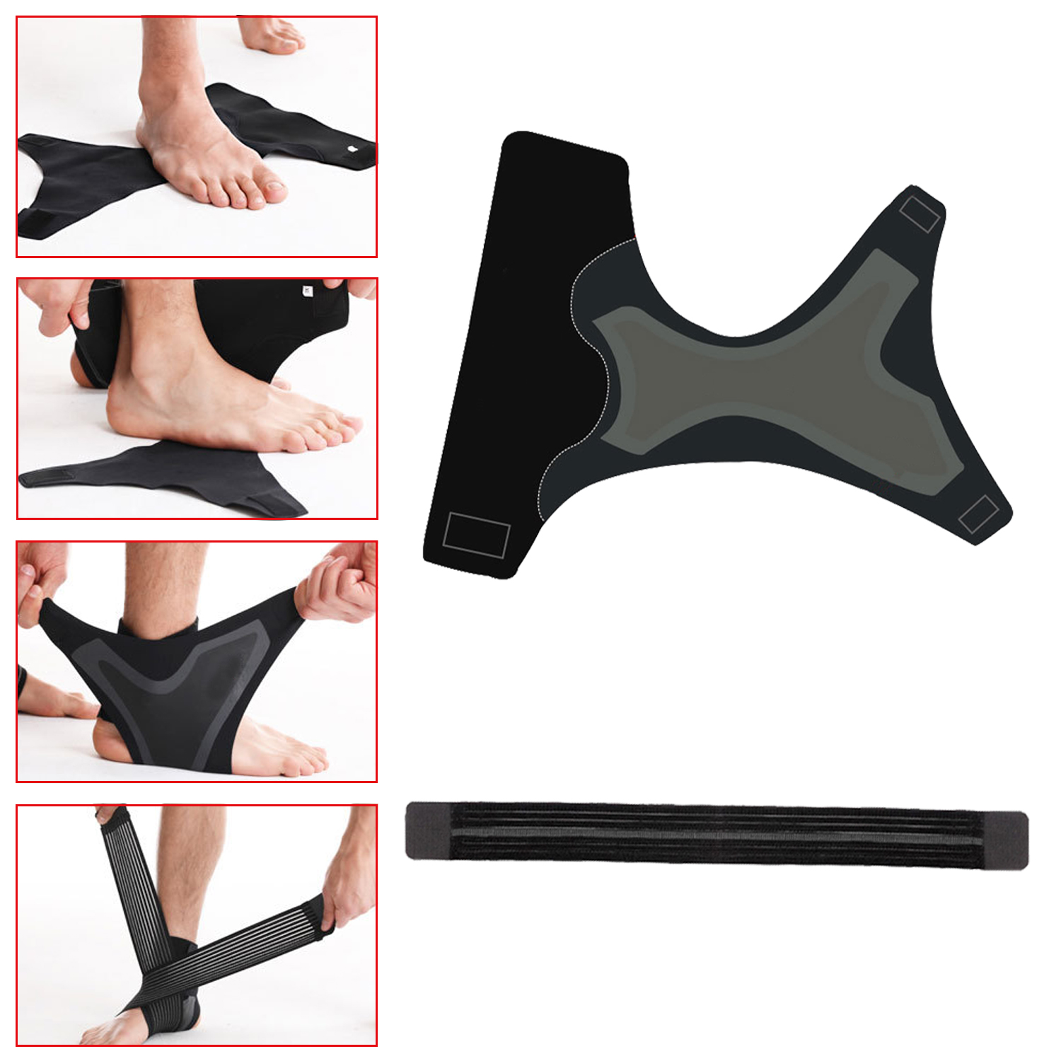 Ankle Brace Support Adjustable Elastic Compression Ankle Support Wrap Lightweight Ankle Brace For Sports