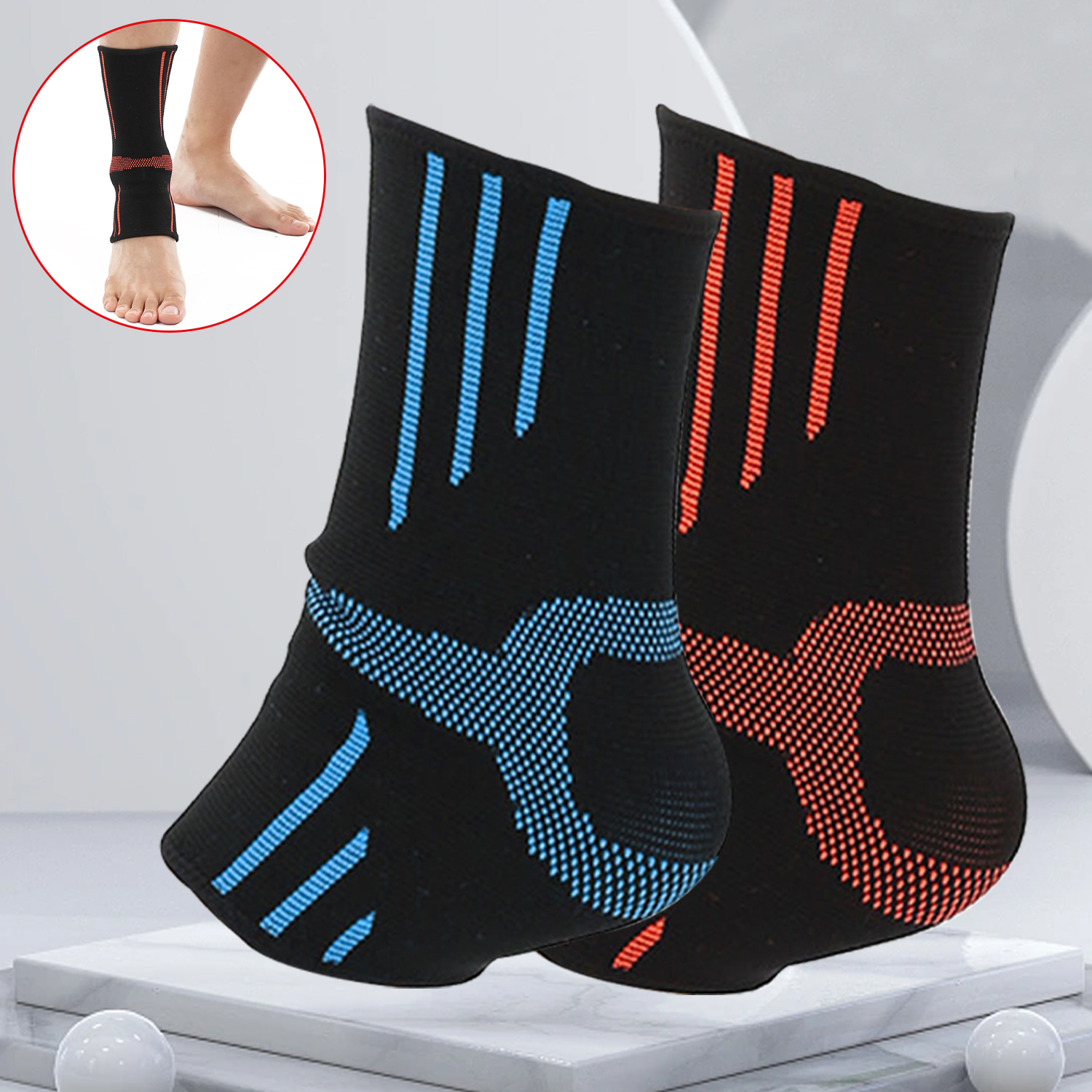 Sports Breathable Ankle Pads Sweat-absorbing Knitted Ankle Pads Running Basketball Fitness
