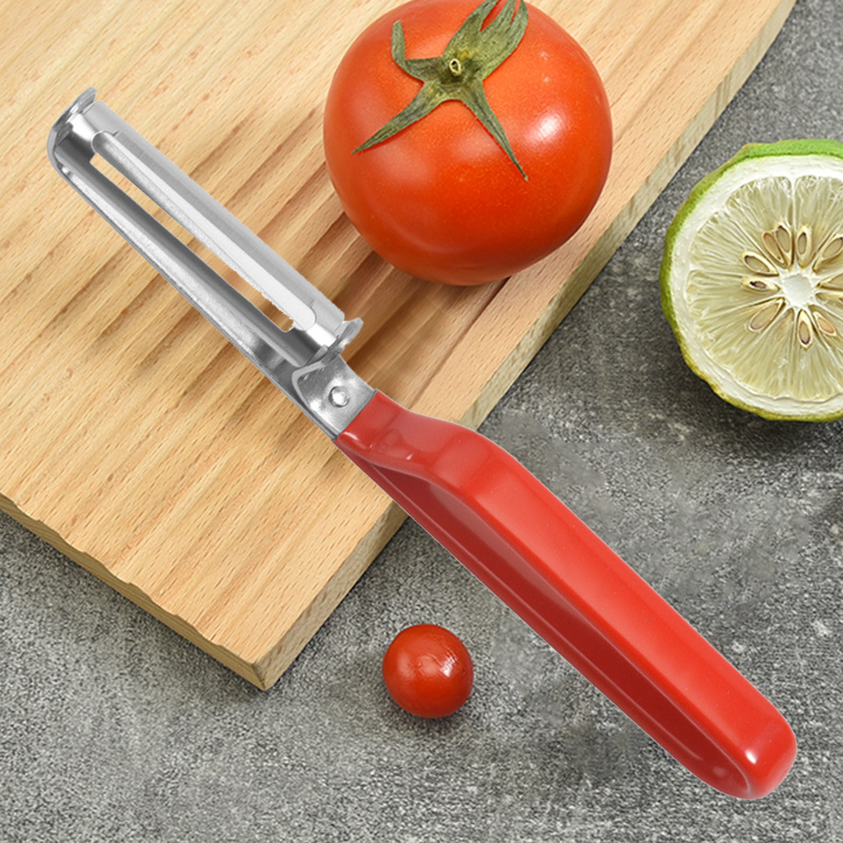 Stainless Steel Vegetable Peeler with Comfort Grip Handle