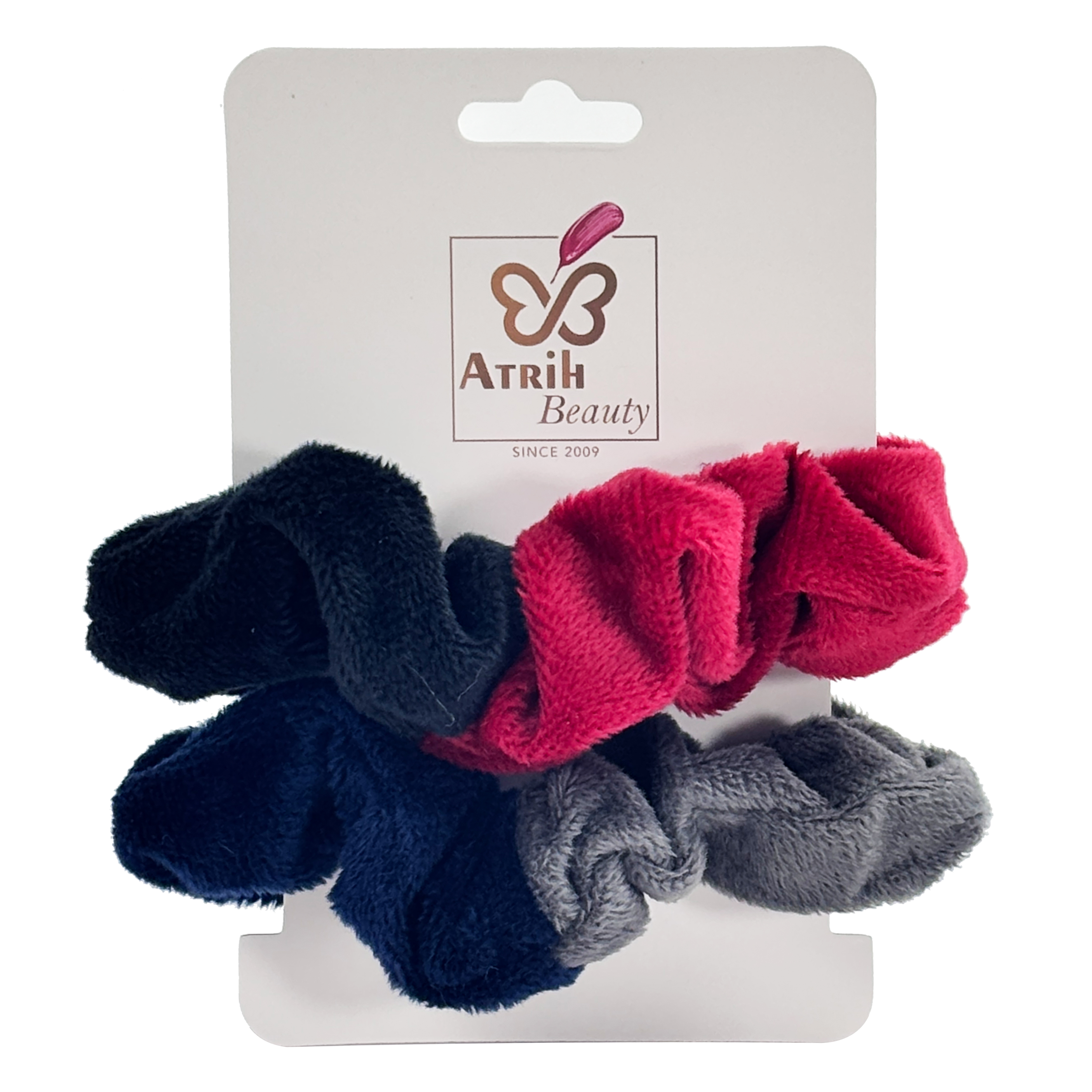 2-Piece Contrast-Color Hairbands Set with Artistic Card Packaging