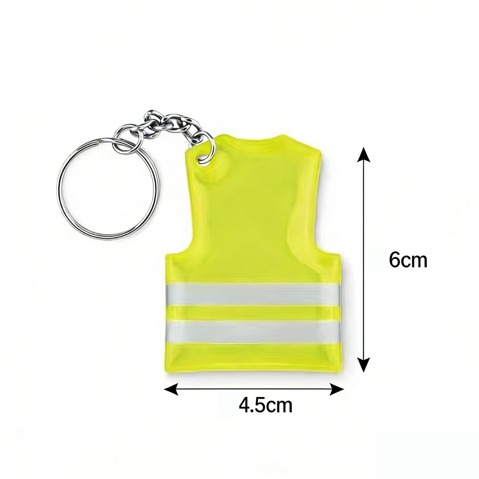 Safety Vest Keychain Hi-Vis Vest Keyring