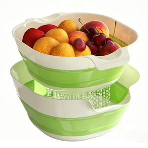 2L+5L Collapsible Colander Bowl Set with Handles