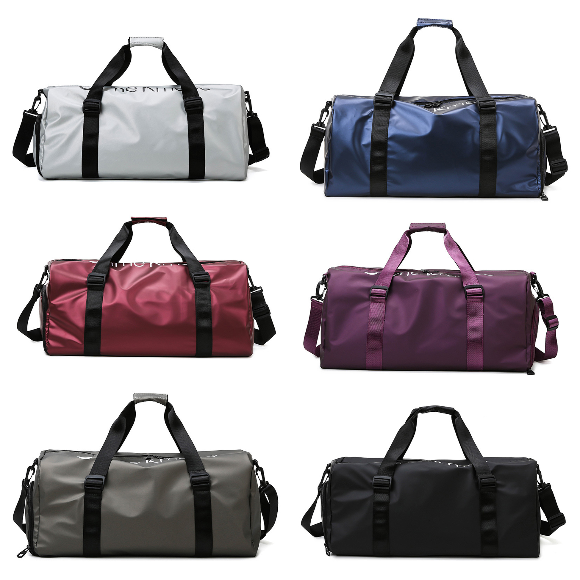Shiny Gym Duffle Bag, Waterproof Sports Travel Weekender Bag
