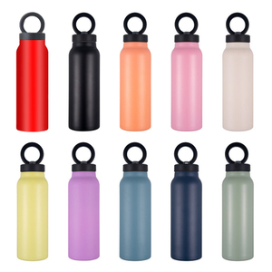 24oz Insulated Stainless Steel Water Bottle with Magnetic Phone Holder Lid