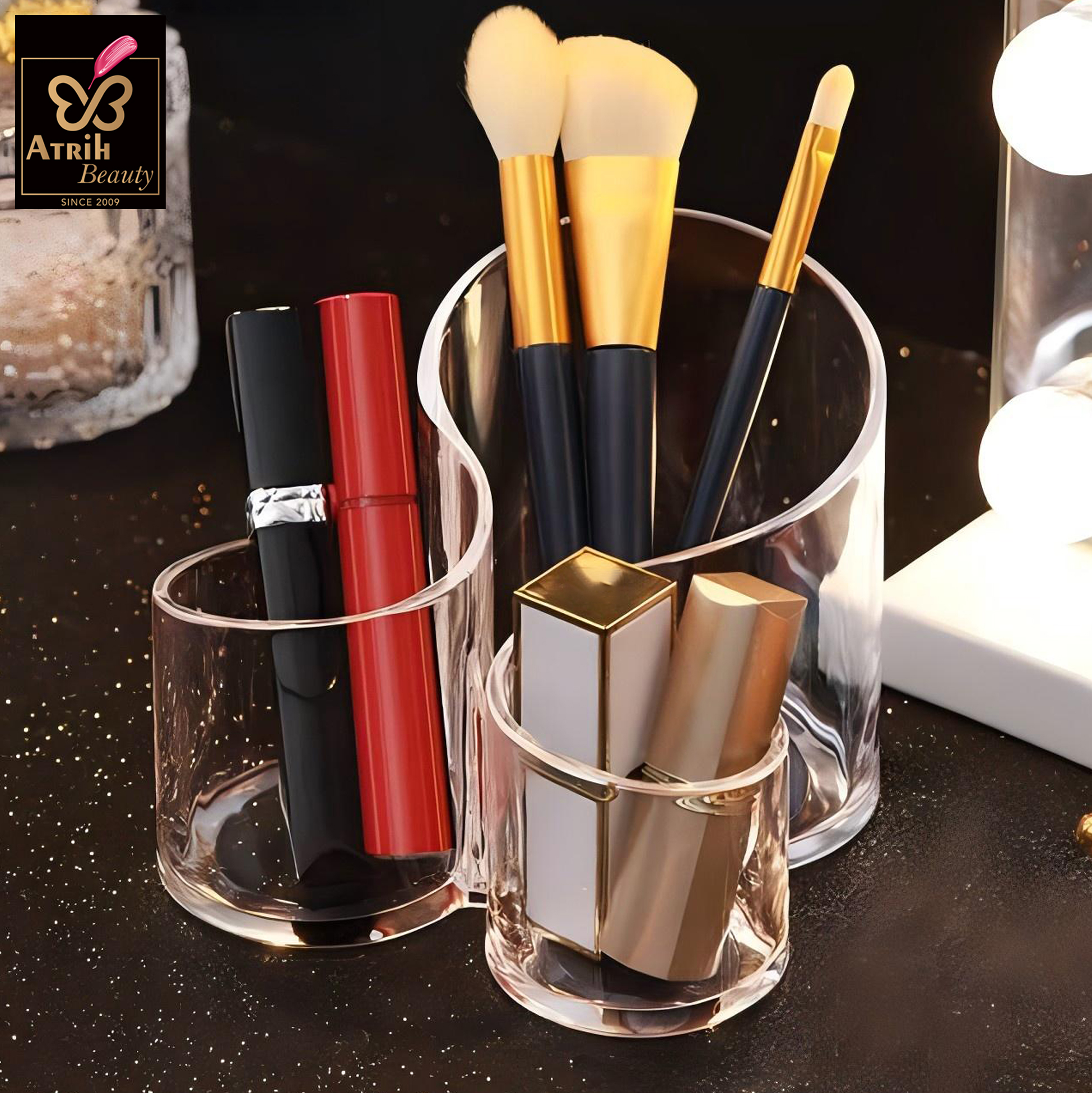 Clear Makeup Brush Organizer