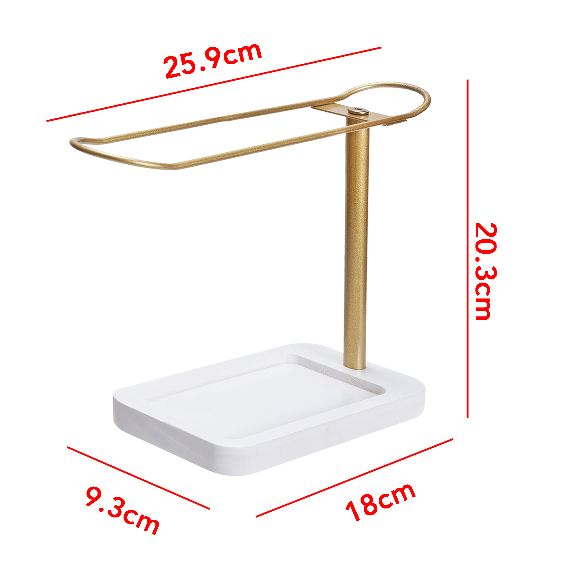 Gold Metal Headband & Hair Accessory Organizer Rack