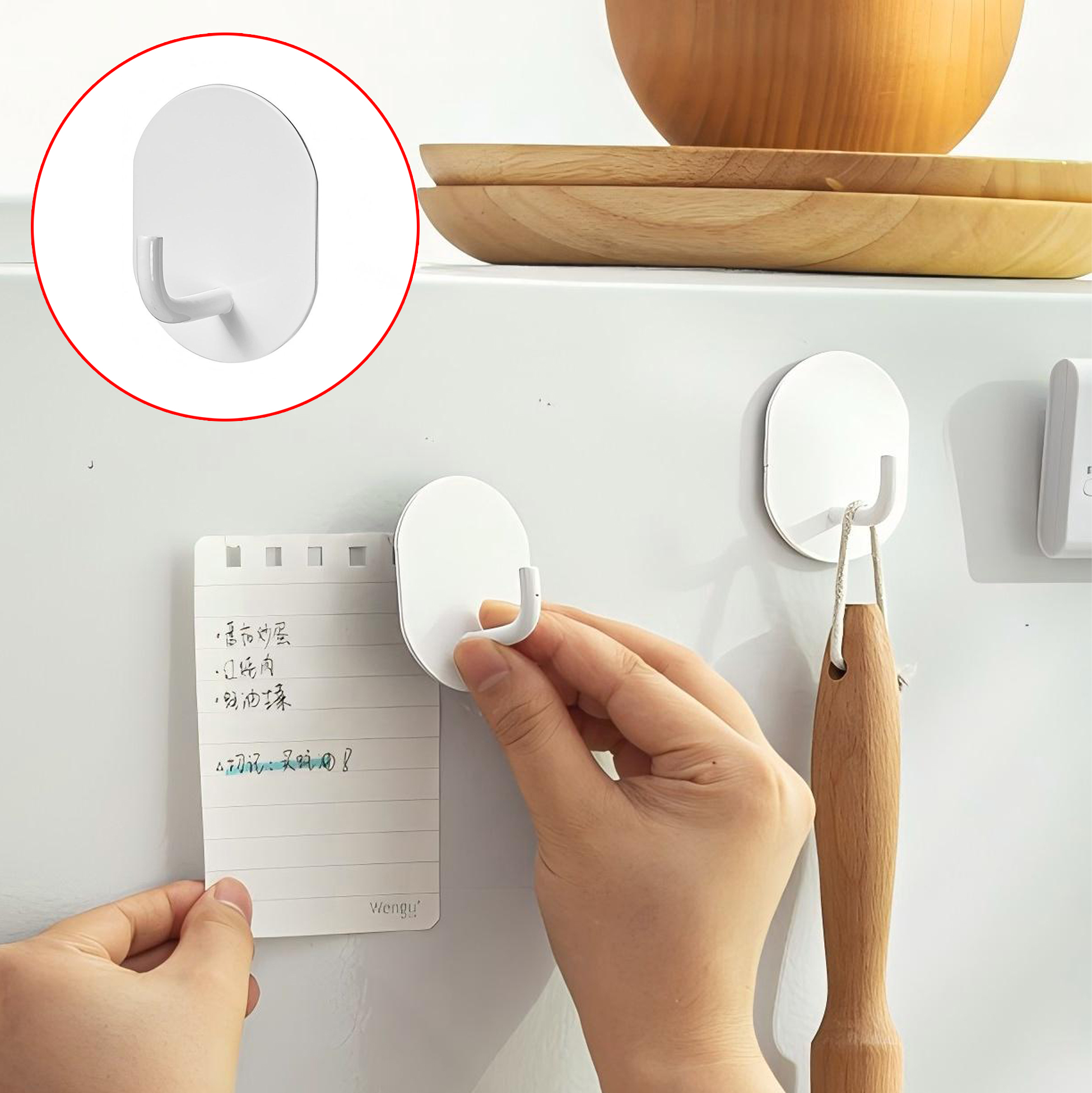 Set of 2 Stainless Steel Wall Mounted Hooks