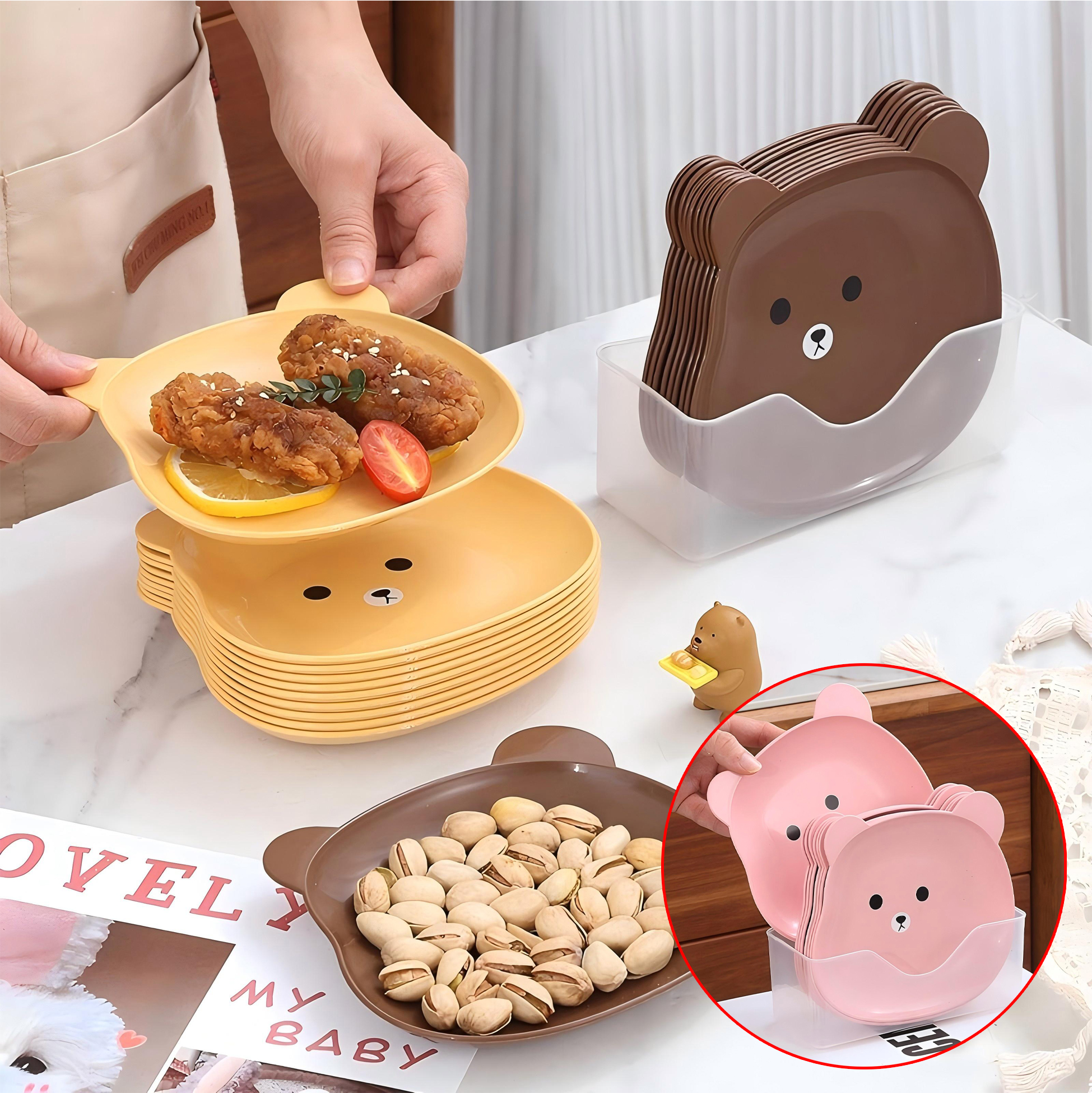 10 Piece Bear Shaped Dinner Plates Set