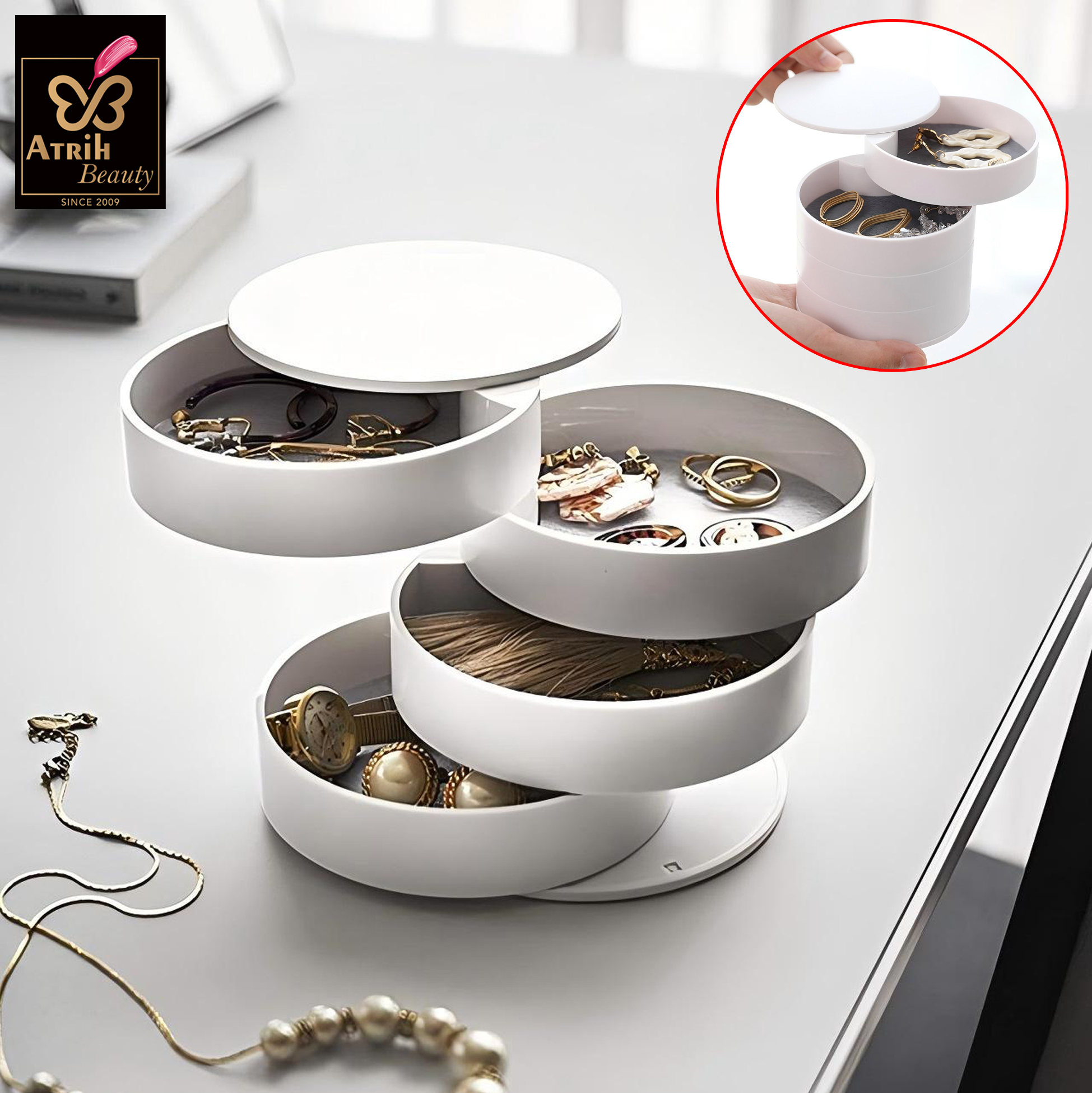 Stackable Round Jewelry Organizer