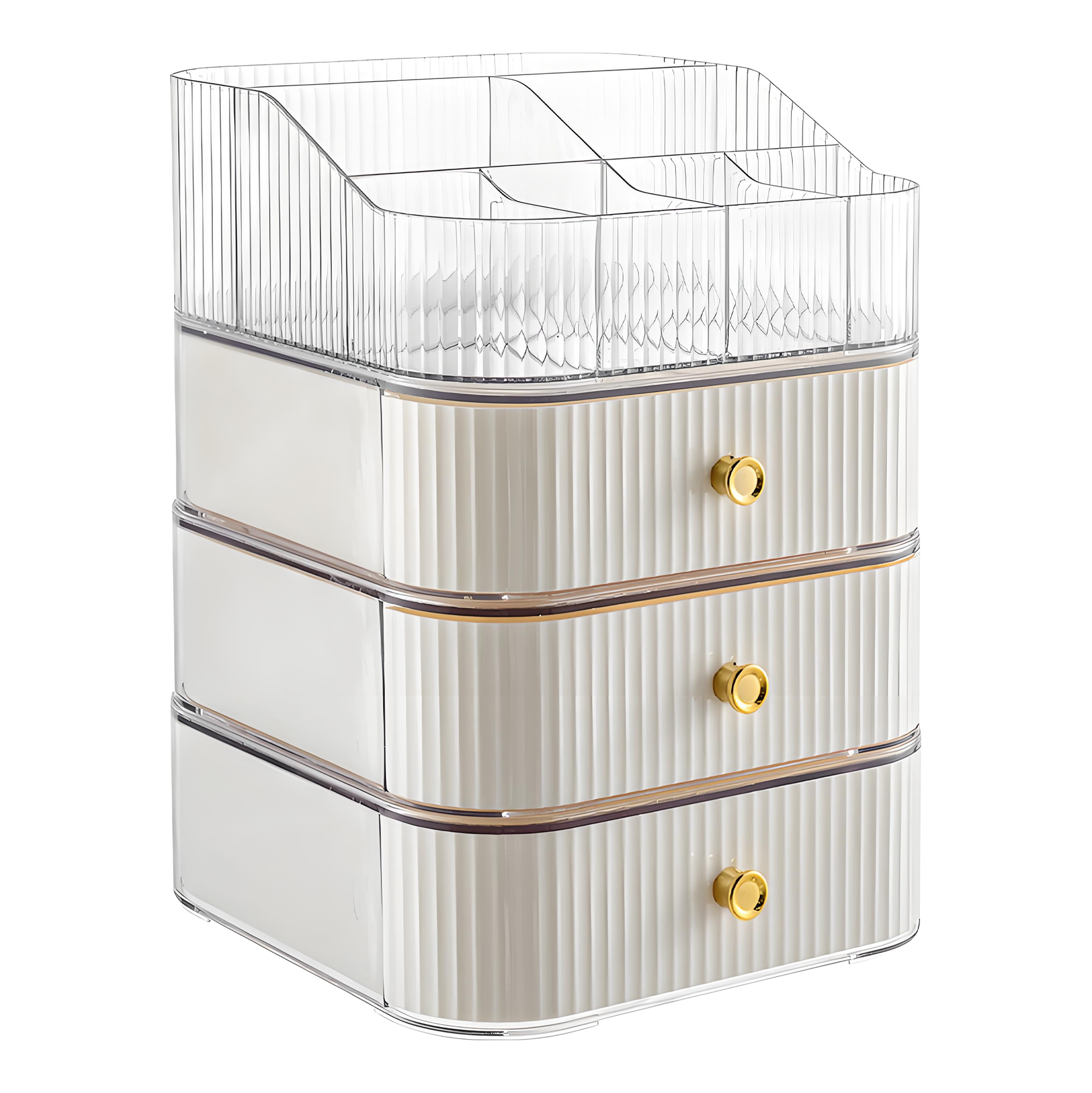 3 Drawer Transparent PET Cosmetic Organizer