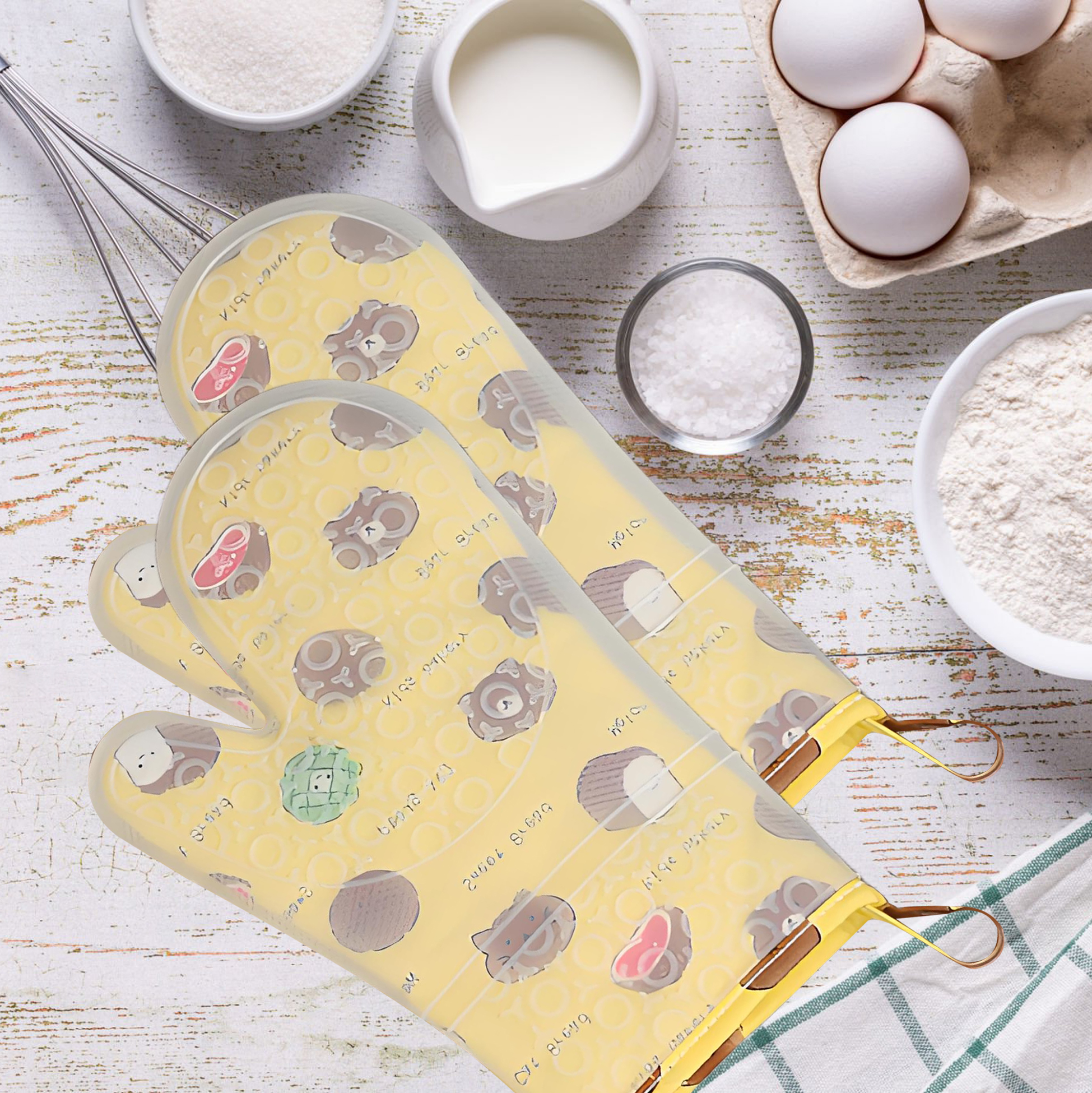 Cartoon Printed Silicone Oven Mitt
