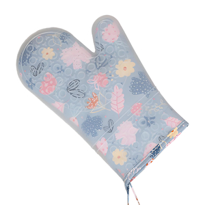 Floral Themed Silicone Oven Mitt