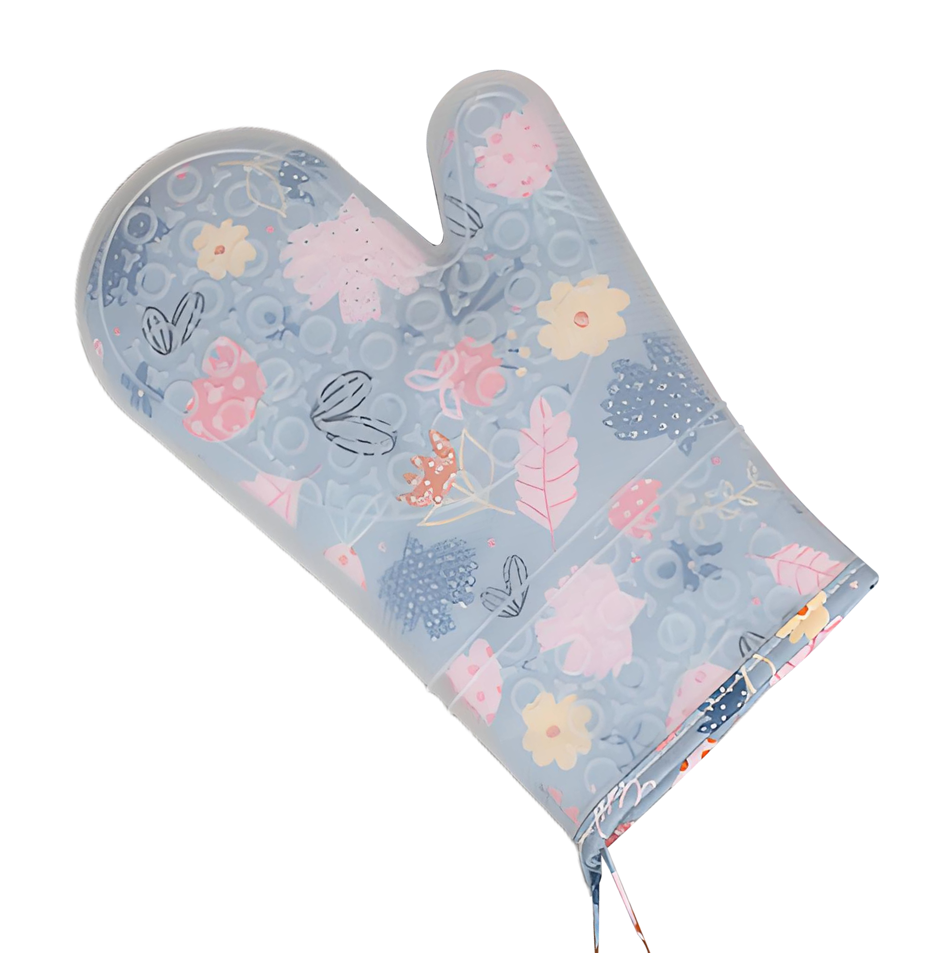 Floral Themed Silicone Oven Mitt