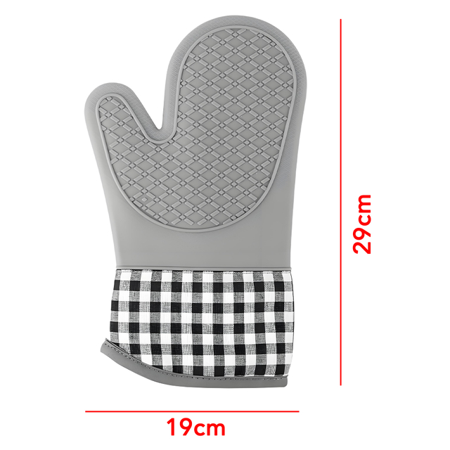 Stylish Grey Silicone Oven Mitt