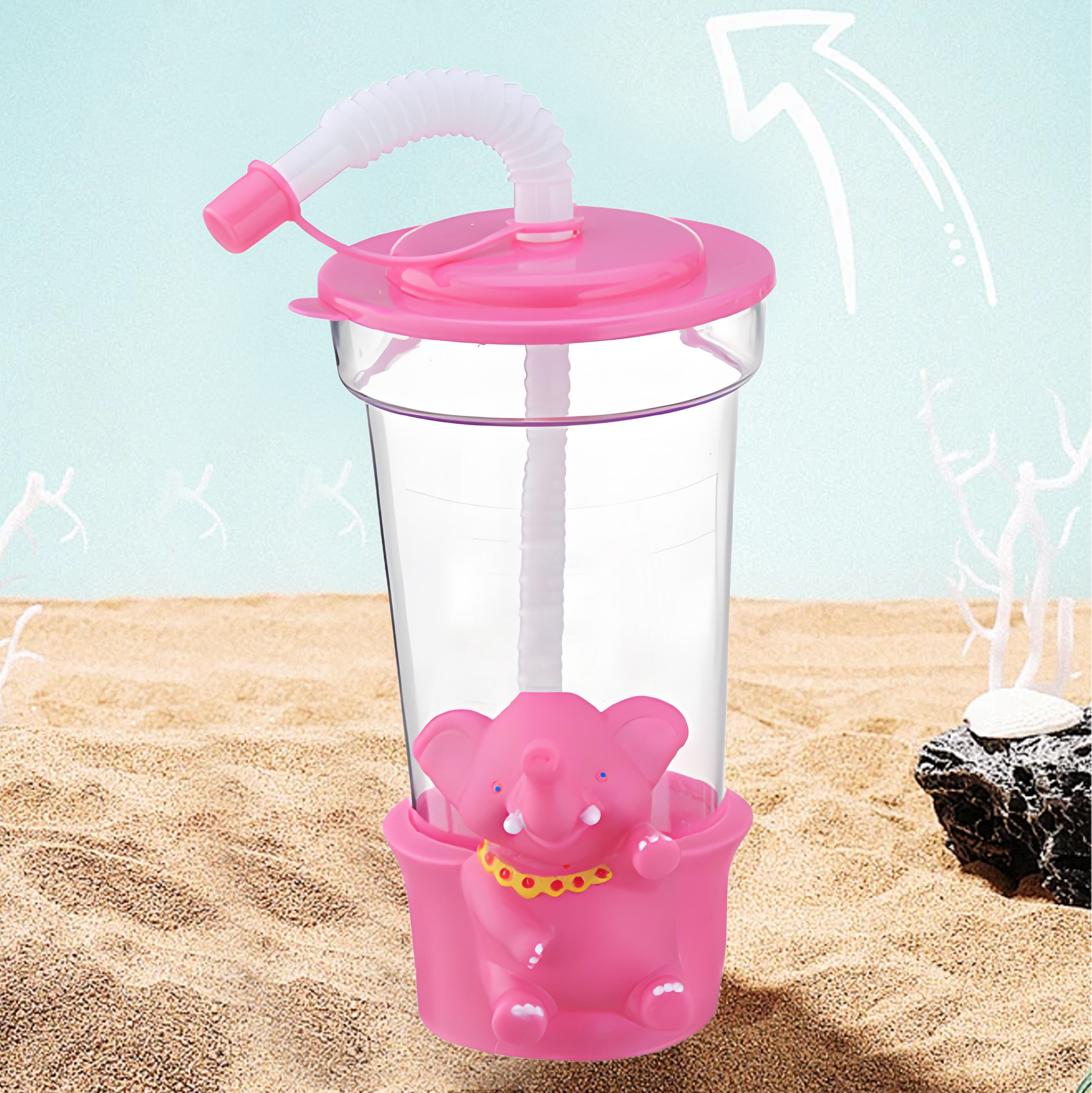  Plastic Animal Shaped Straw Cup