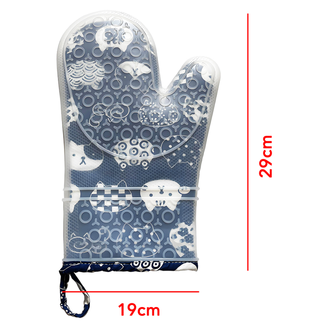Cute Cartoon Printed Silicone Oven Mitt