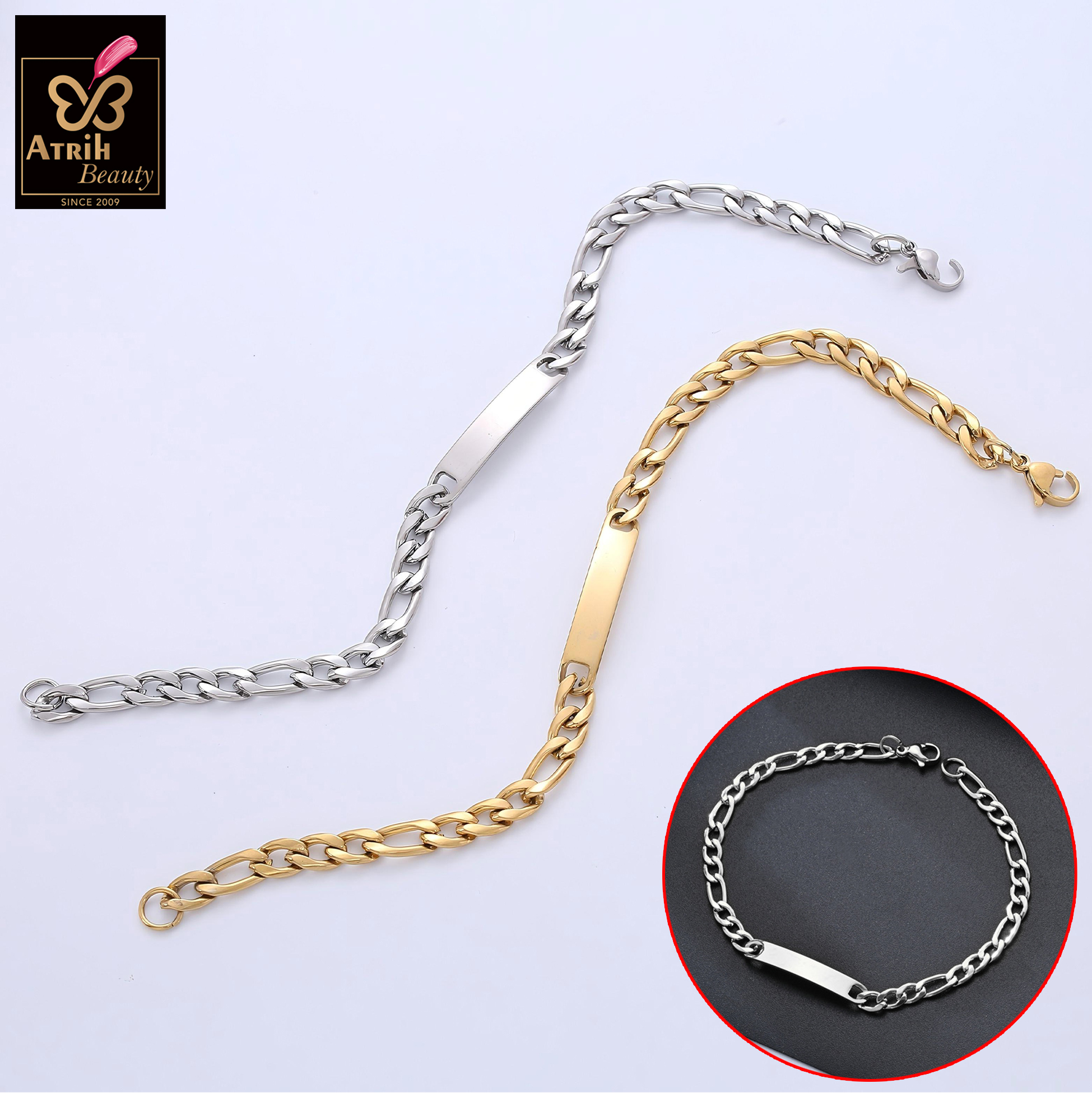 Stainless Steel Bracelet with Chunky Link Chain