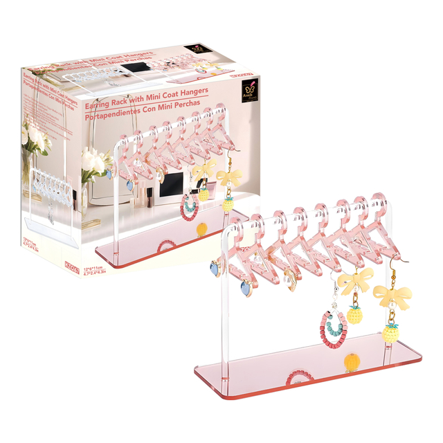 Earring Rack with Mini Coat Hangers