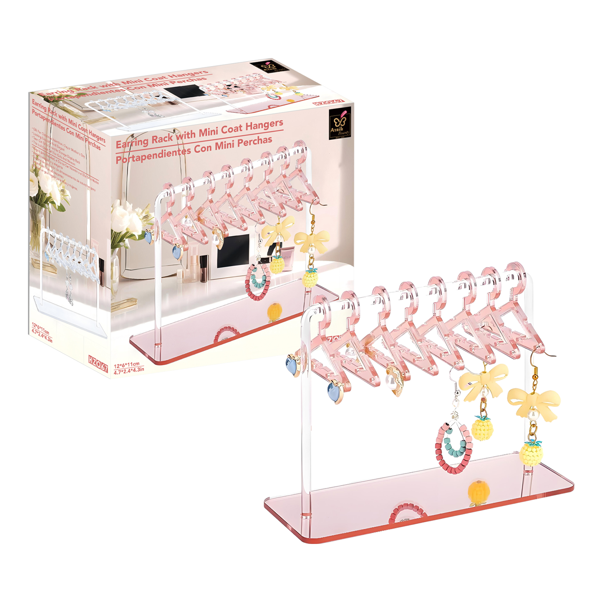 Earring Rack with Mini Coat Hangers