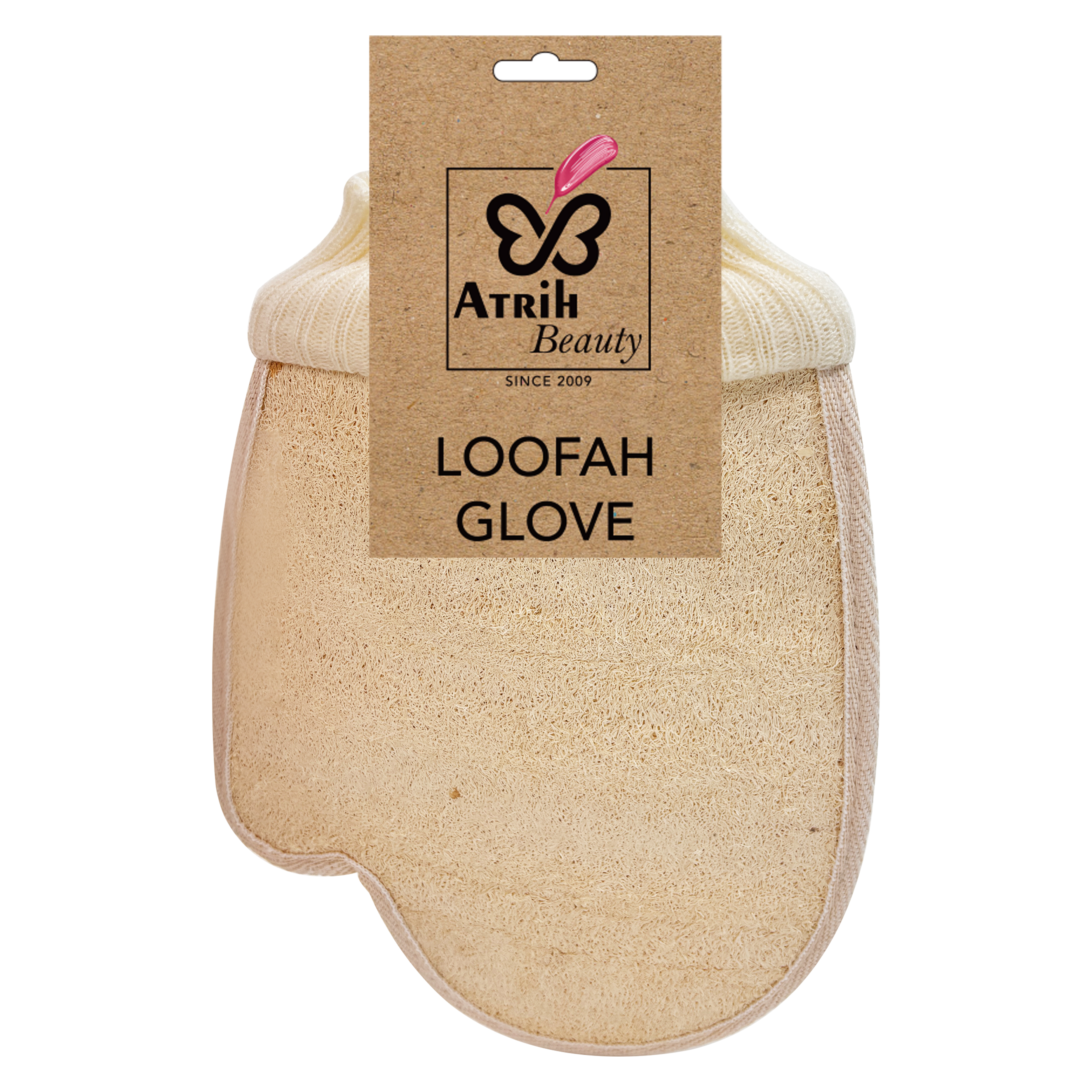 Soft Textured Natural Loofah Exfoliating Bath Mitts