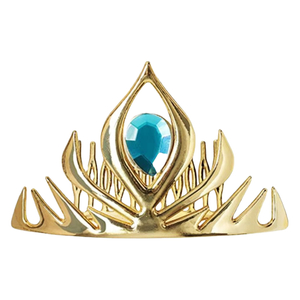 Golden Princess Tiara with Blue Gem