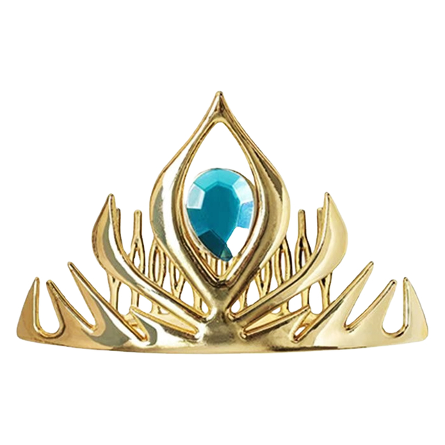 Golden Princess Tiara with Blue Gem