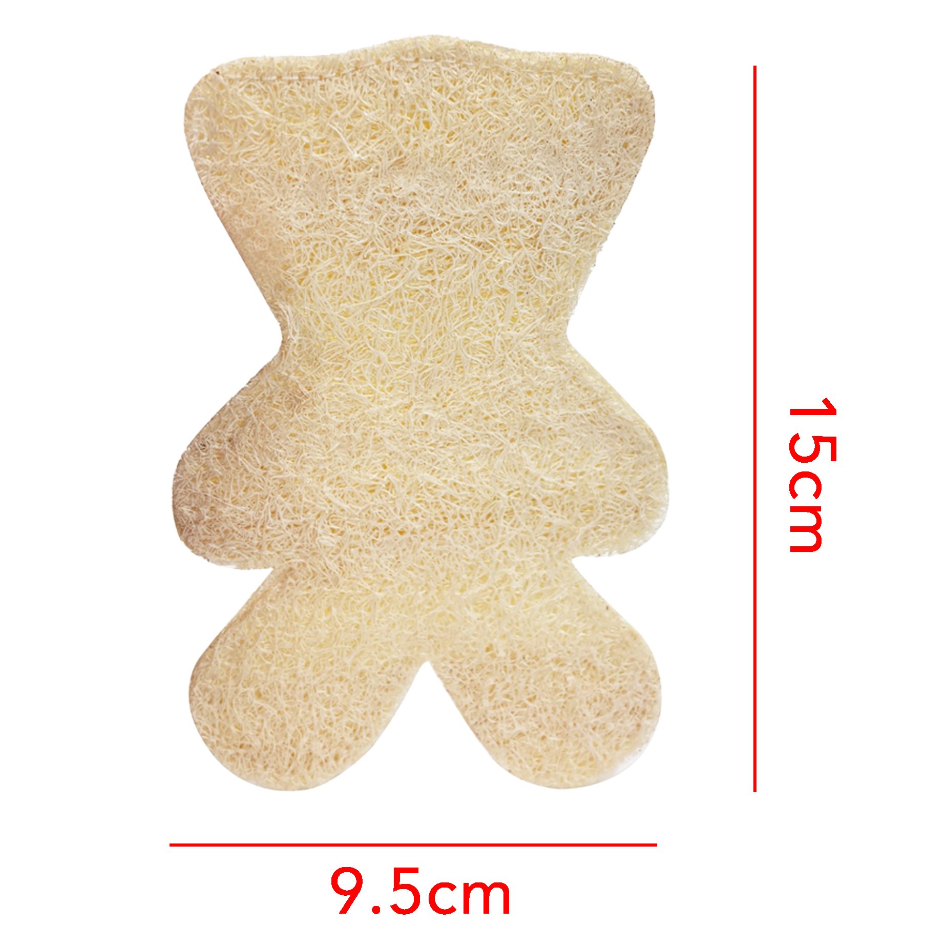 Cute Bear Shaped Natural Loofah Bath Sponge