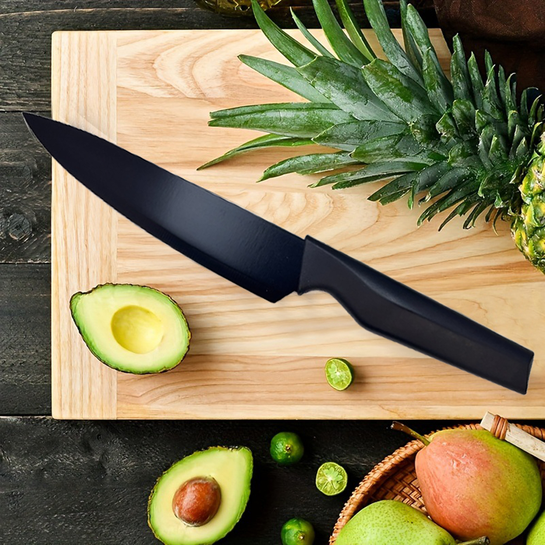 Black Stainless Steel Kitchen Knife Set