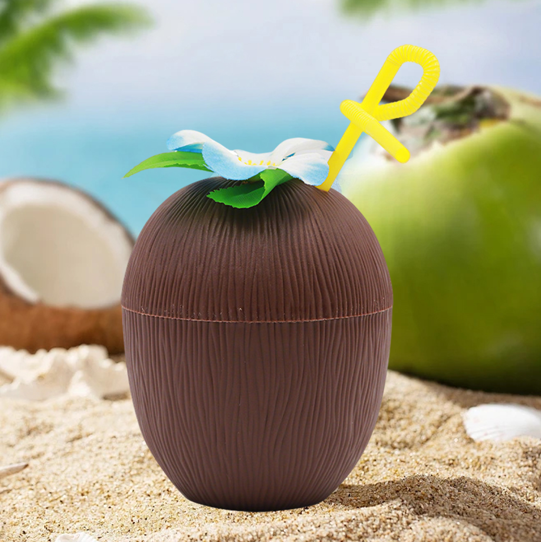 Coconut-Shaped Drink Tumbler