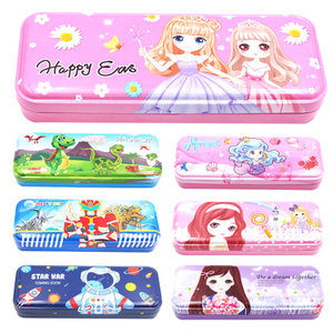 Double-Layered Tin Pencil Box