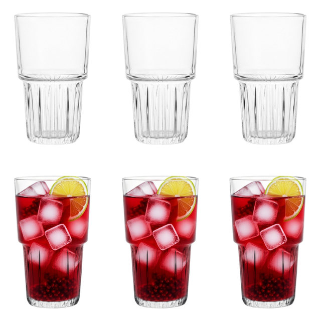 6-Piece Stackable Double-Layer Glass Set